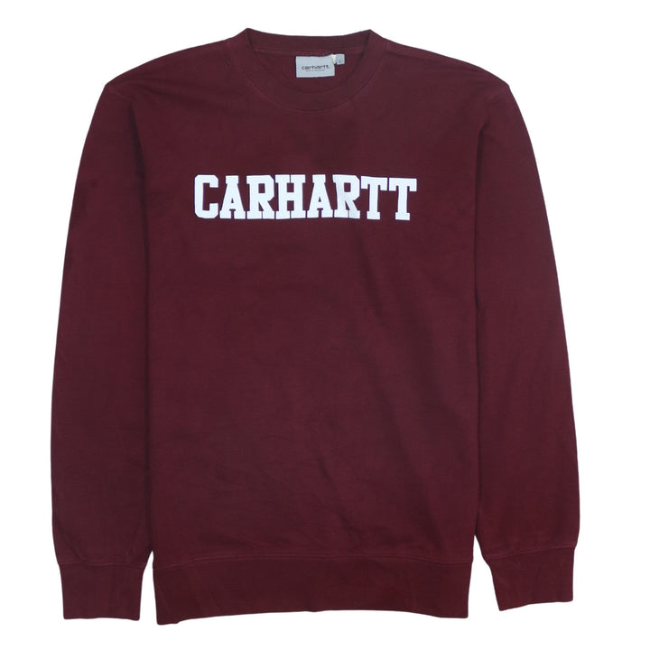 Carhartt Men's Red Logo Pullover Sweatshirt Size L