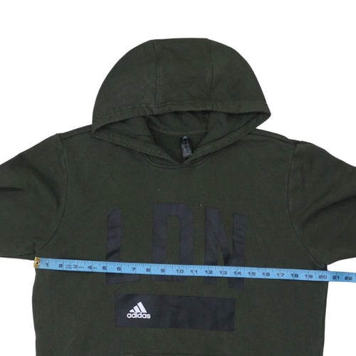 Adidas Men's Green LDN Pullover Hoodie M Regular Fit