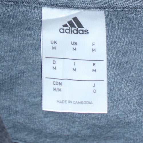 Adidas Men's Black Pullover Hoodie Size M Sports Fleece Sweatshirt