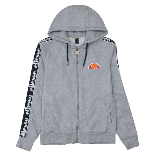 Ellesse Womens Grey Full Zip Hoodie Size 8 Logo Hooded Sweatshirt