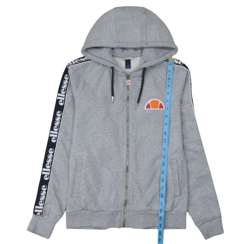 Ellesse Womens Grey Full Zip Hoodie Size 8 Logo Hooded Sweatshirt
