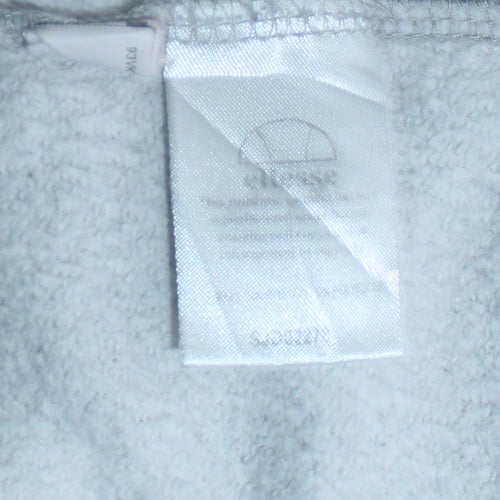Ellesse Womens Grey Full Zip Hoodie Size 8 Logo Hooded Sweatshirt