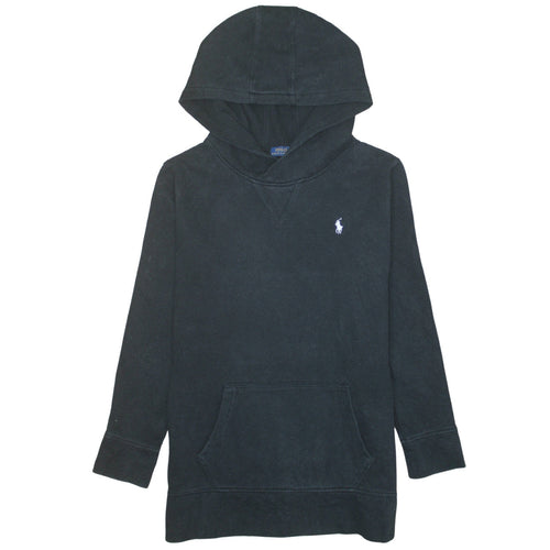 Polo Ralph Lauren Womens Black Pullover Hoodie Size M Cotton Fleece