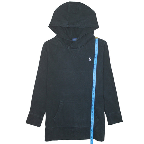 Polo Ralph Lauren Womens Black Pullover Hoodie Size M Cotton Fleece