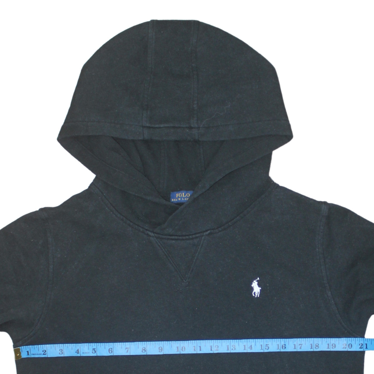 Polo Ralph Lauren Womens Black Pullover Hoodie Size M Cotton Fleece