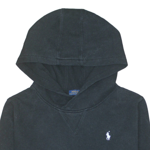 Polo Ralph Lauren Womens Black Pullover Hoodie Size M Cotton Fleece