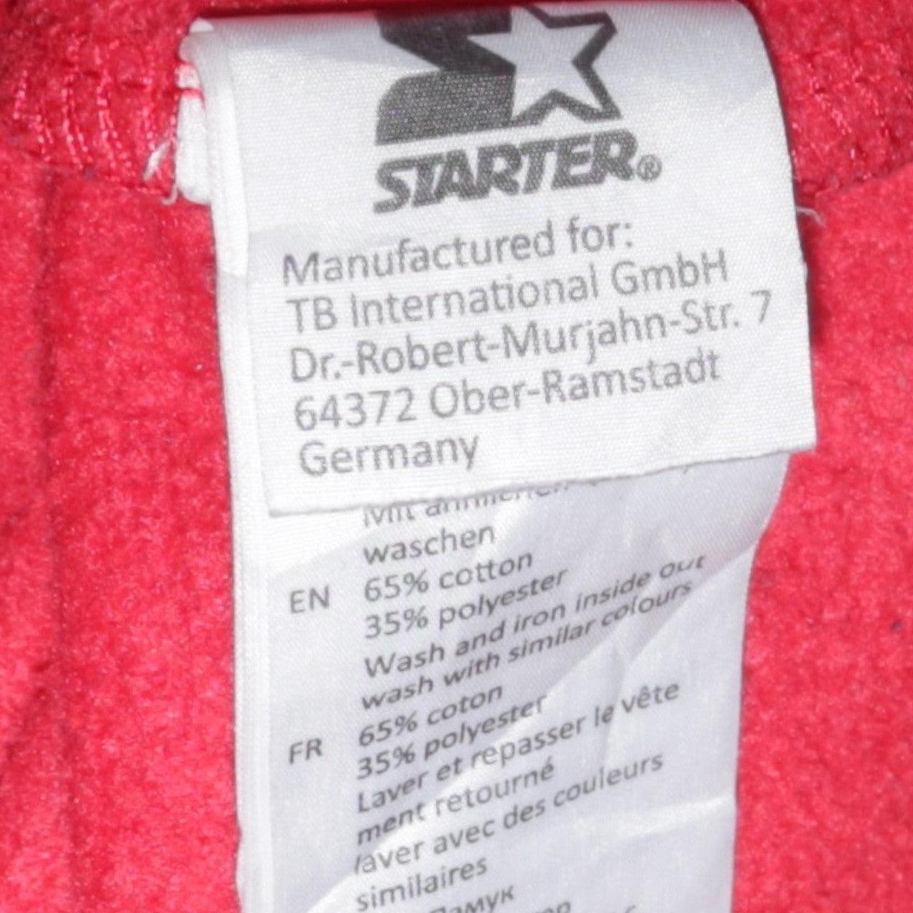 Starter Men's Red Pullover Sweatshirt M Crew Neck Sports Logo