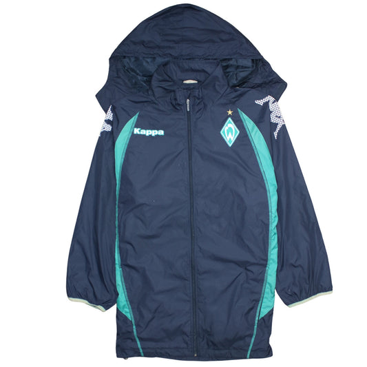 Kappa Mens Blue 2XL Hooded Water Resistant Football Jacket