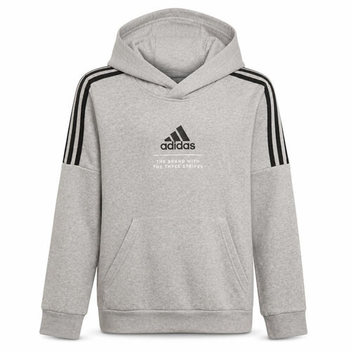 Adidas Boys Grey Pullover Hoodie 14 Years Hooded Fleece Sweatshirt