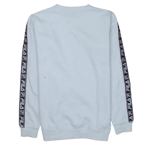 FILA Mens White Crew Neck Logo Sweatshirt Size S