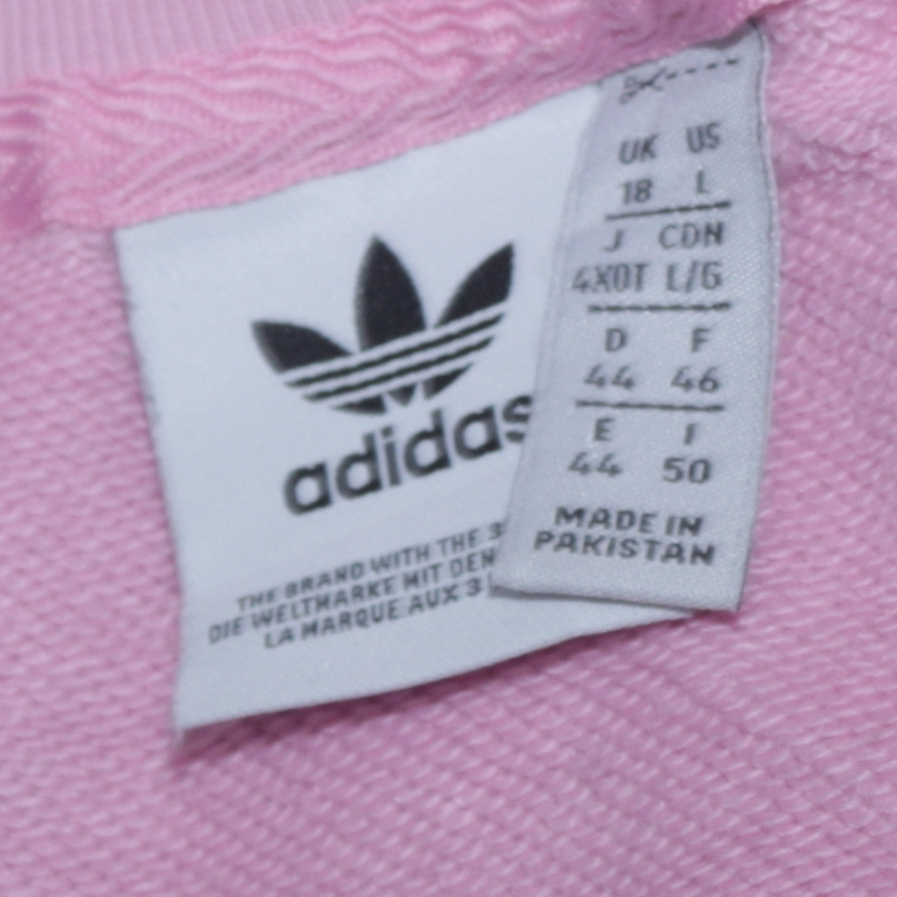 Adidas Womens Pink Crew Neck Pullover Sweatshirt Size 18 L