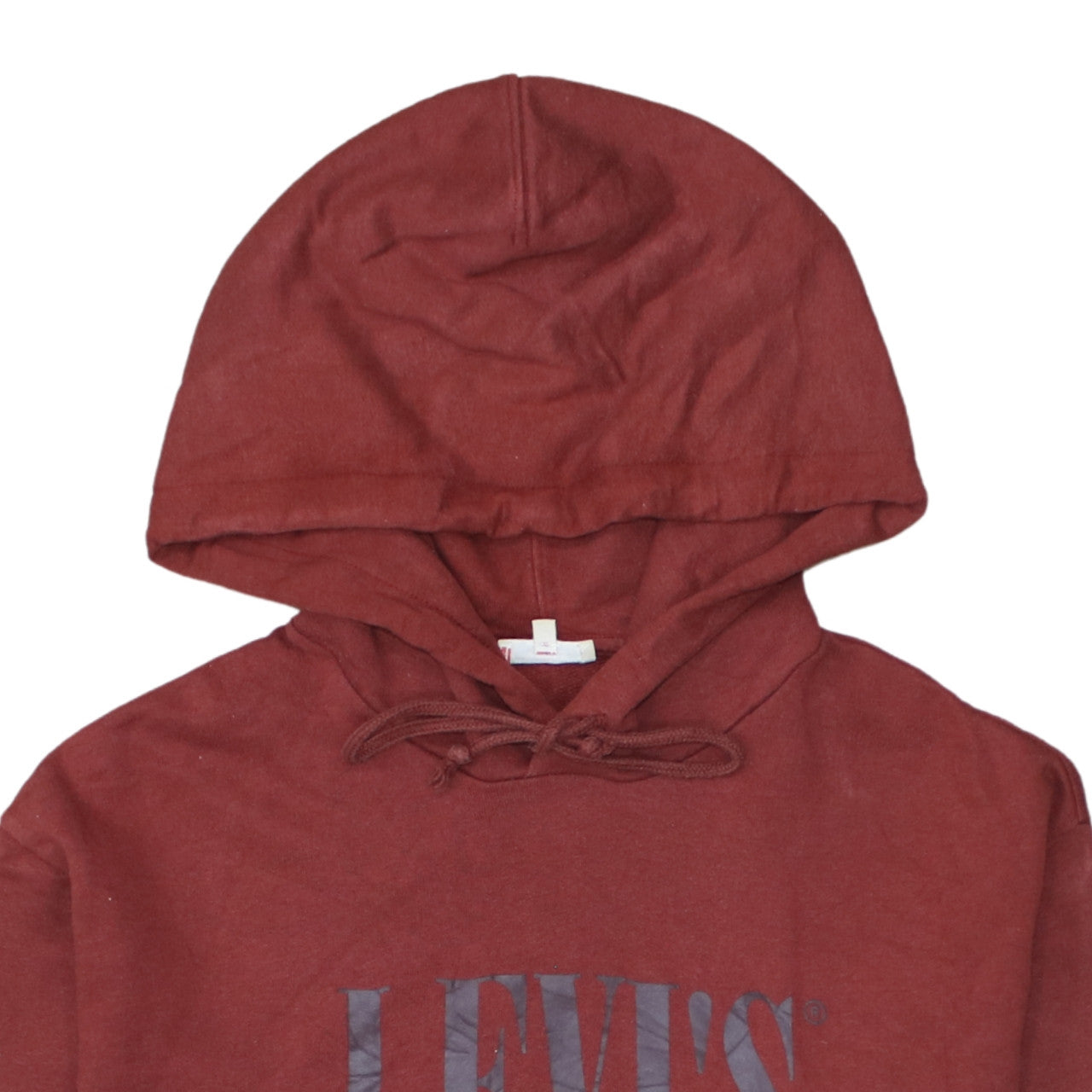 Levi's Men's Red Pullover Hoodie Small Classic Logo Cotton Blend