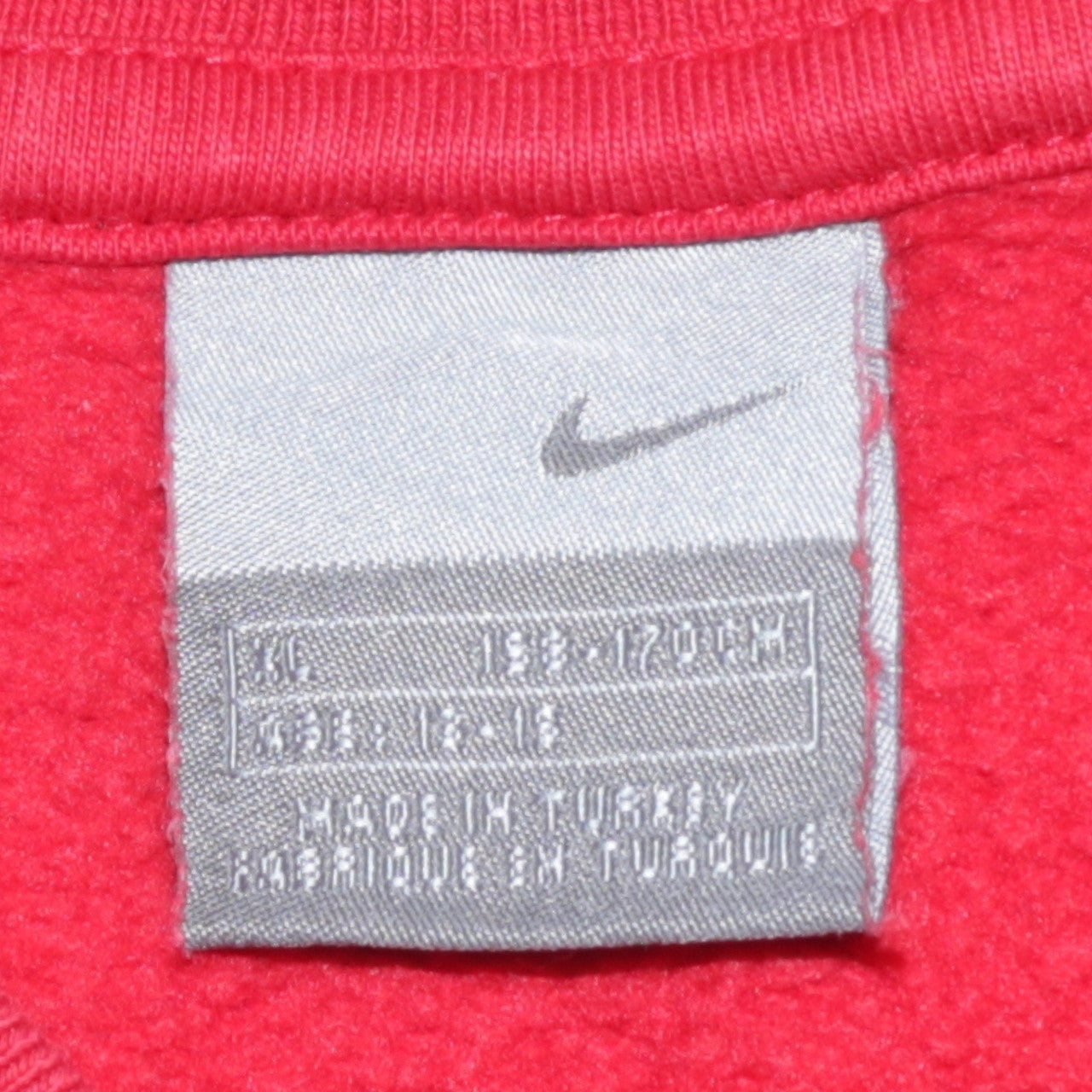 Nike Boys Red Pullover Crew Neck Sweatshirt Size 13-14 Years Logo Fleece