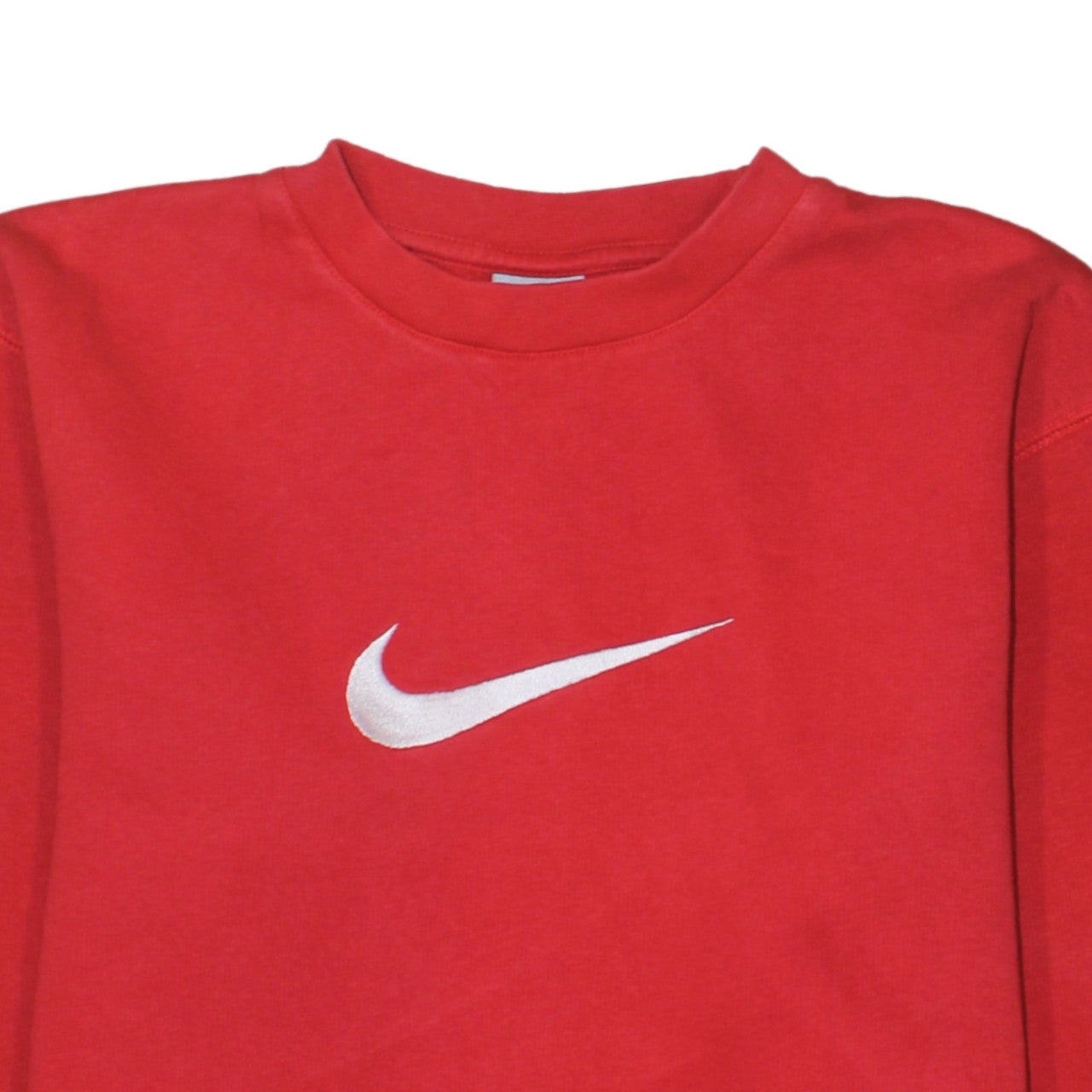 Nike Boys Red Pullover Crew Neck Sweatshirt Size 13-14 Years Logo Fleece