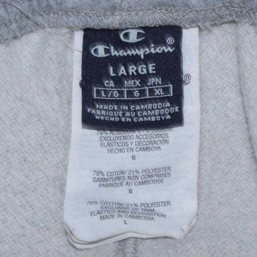 Champion Men’s Grey Regular Fit Fleece Sweatpants L
