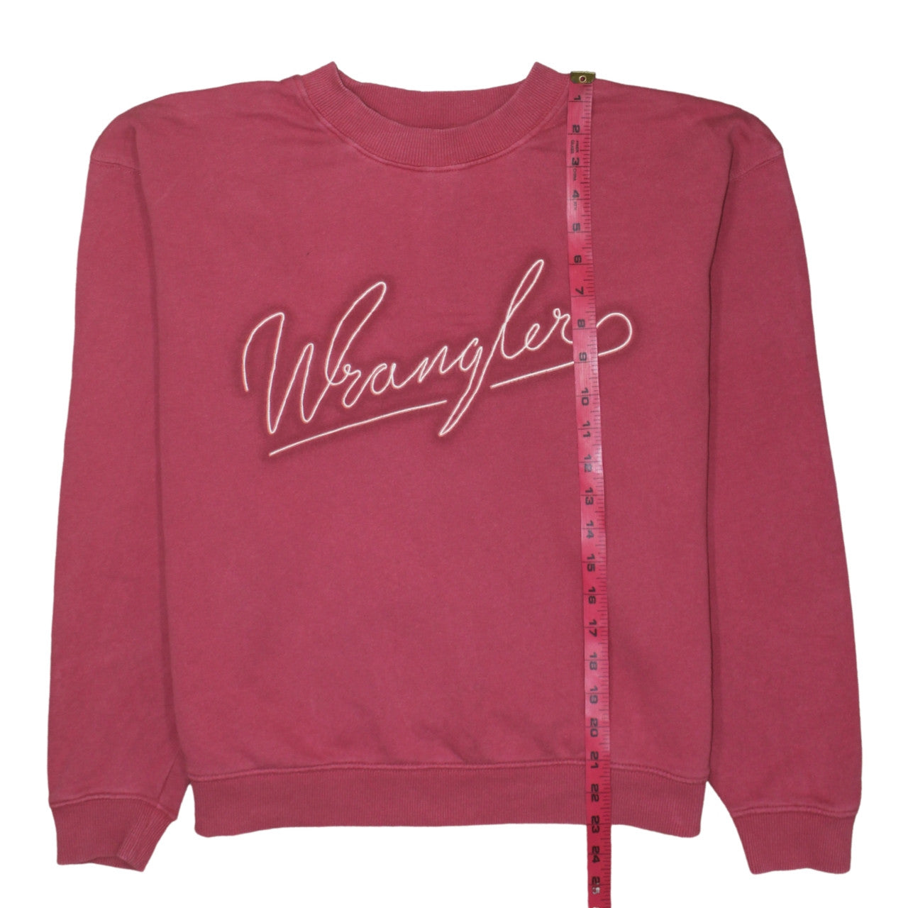 Wrangler Womens Pink Crew Neck Pullover Sweatshirt M Cotton Casual