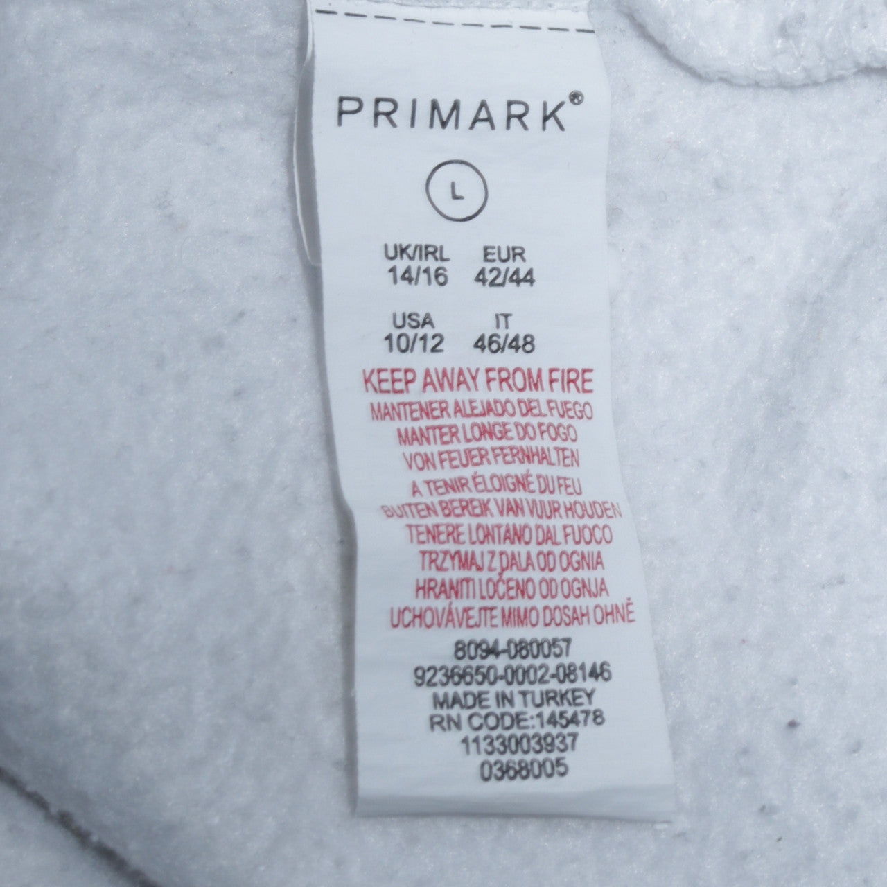 Disney Primark Women White Mickey Minnie Graphic Sweatshirt Size L
