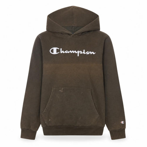Champion Boys Brown Pullover Hoodie Size 13-14 Years Fleece Logo Sweatshirt