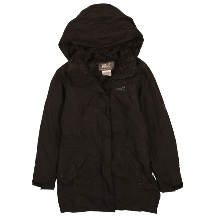 Jack Wolfskin Women's Black XS Parka Coat Hooded Waterproof Winter Jacket