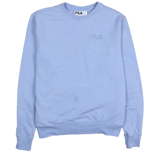 Fila Women's Light Blue Crew Neck Pullover Sweatshirt XS