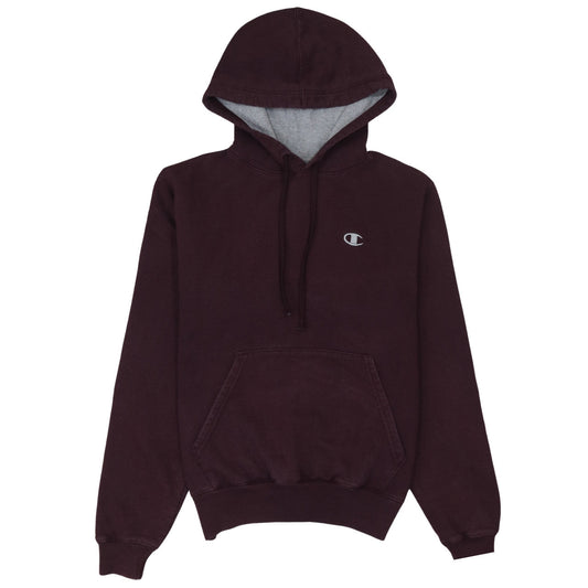 Champion Men's Brown Pullover Hoodie Small Fleece Logo Sweatshirt