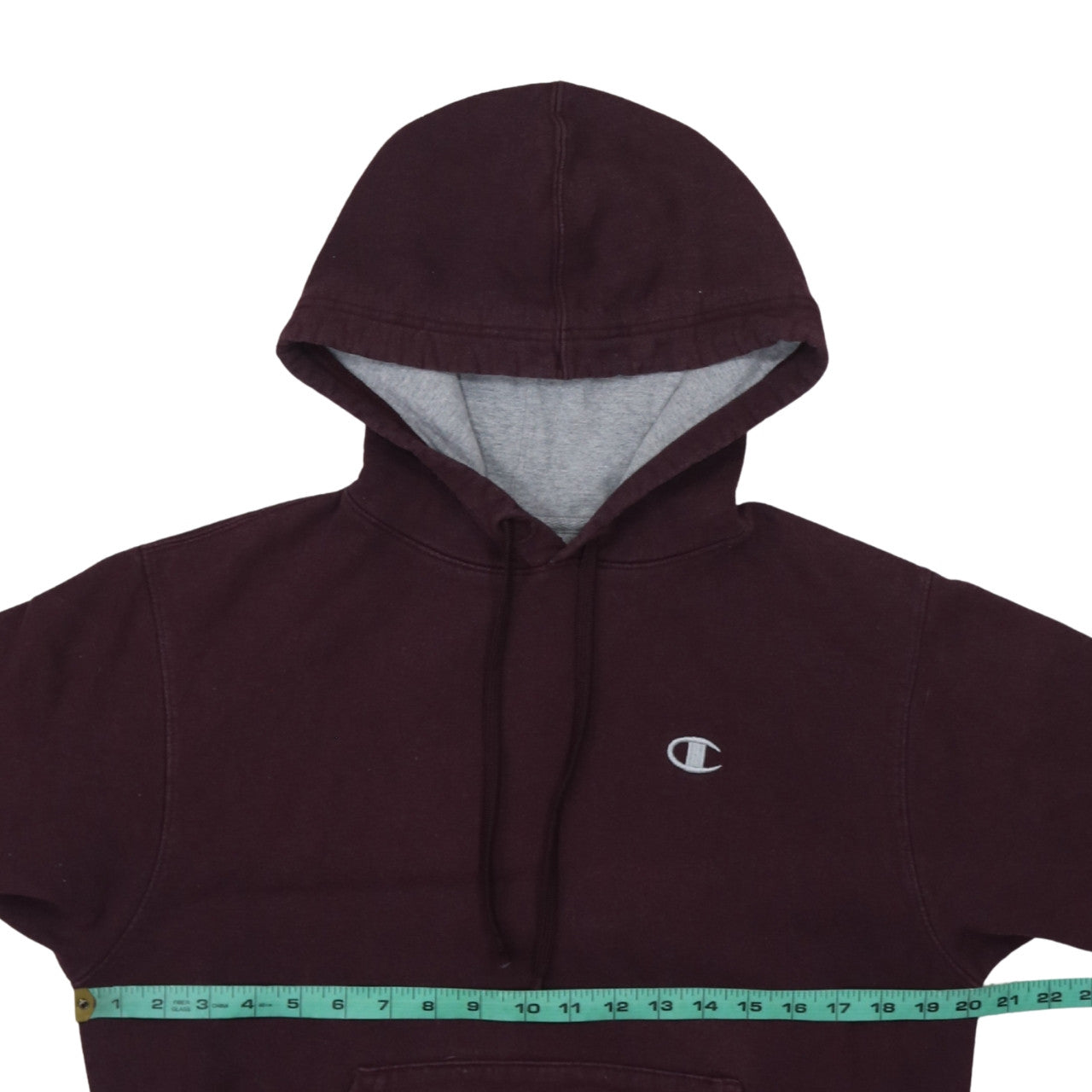 Champion Men's Brown Pullover Hoodie Small Fleece Logo Sweatshirt