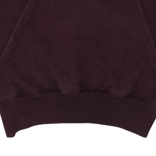 Champion Men's Brown Pullover Hoodie Small Fleece Logo Sweatshirt