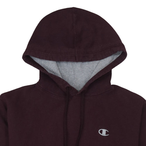 Champion Men's Brown Pullover Hoodie Small Fleece Logo Sweatshirt
