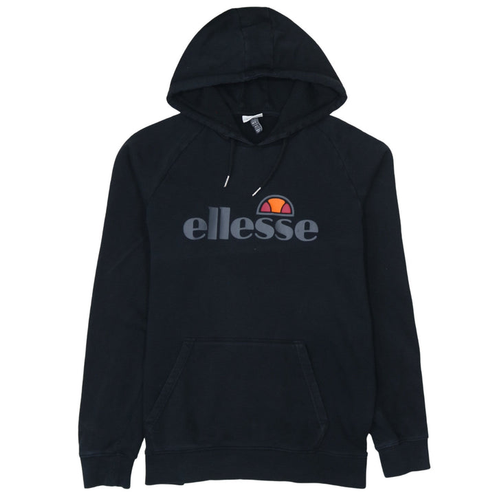 Ellesse Men's Black Pullover Hoodie L Graphic Logo Cotton