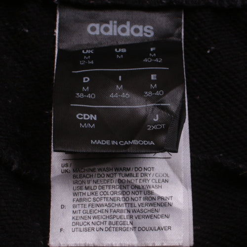 Adidas Womens Black Jogger Trousers Size 12-14 Cotton Blend
