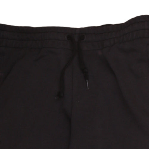 Adidas Womens Black Jogger Trousers Size 12-14 Cotton Blend