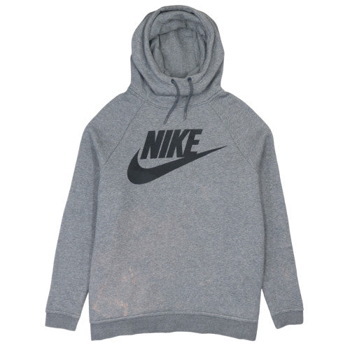 Nike Men's Grey XL Pullover Hoodie with Logo Print