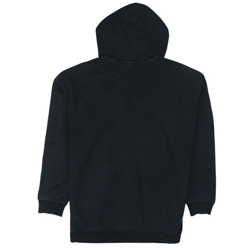 Adidas Women Black Hooded Pullover Hoodie UK 16 with Logo Tape Detail