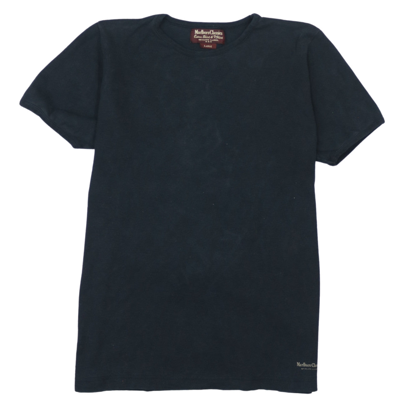 Marlboro Classics Men's Black Cotton Crew Neck T-Shirt Size L