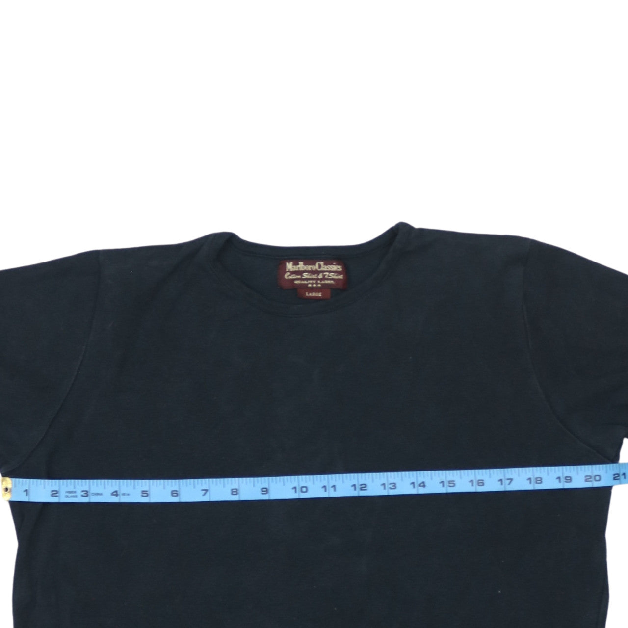Marlboro Classics Men's Black Cotton Crew Neck T-Shirt Size L