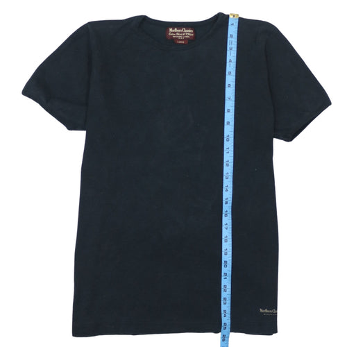 Marlboro Classics Men's Black Cotton Crew Neck T-Shirt Size L