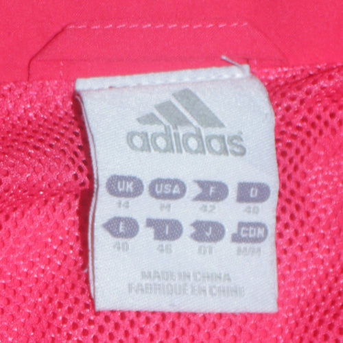 Adidas Women's Pink Full Zip Sports Jacket Size 14