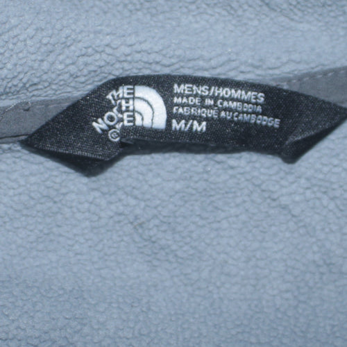 The North Face Men's Grey Half Zip Hooded Fleece Pullover M