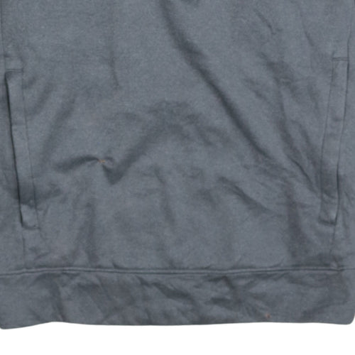 The North Face Men's Grey Half Zip Hooded Fleece Pullover M