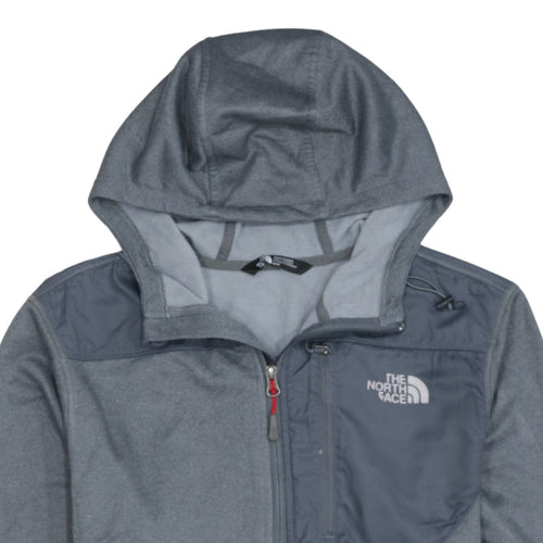 The North Face Men's Grey Half Zip Hooded Fleece Pullover M