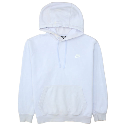 Nike Women’s White Pullover Hoodie Size L Cotton Blend Casual Sweatshirt