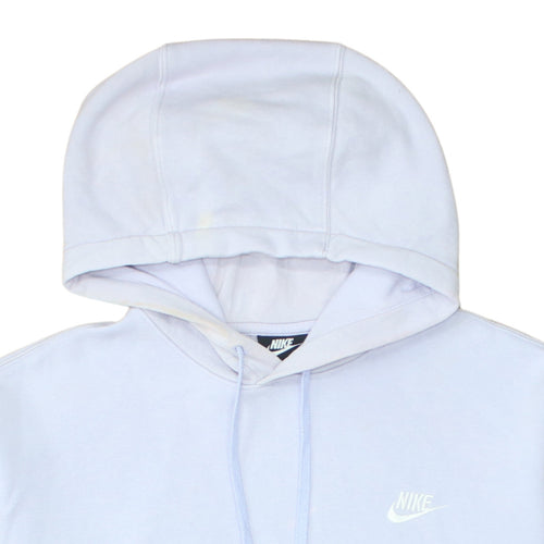 Nike Women’s White Pullover Hoodie Size L Cotton Blend Casual Sweatshirt