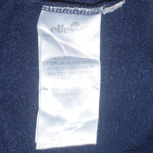 Ellesse Women Navy Blue Logo Crew Neck Sweatshirt UK 8