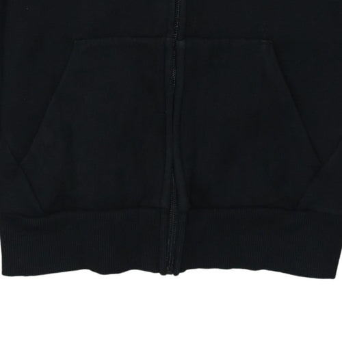 Puma Women's Black Full Zip Hoodie Size 12 Hooded Logo Sweatshirt