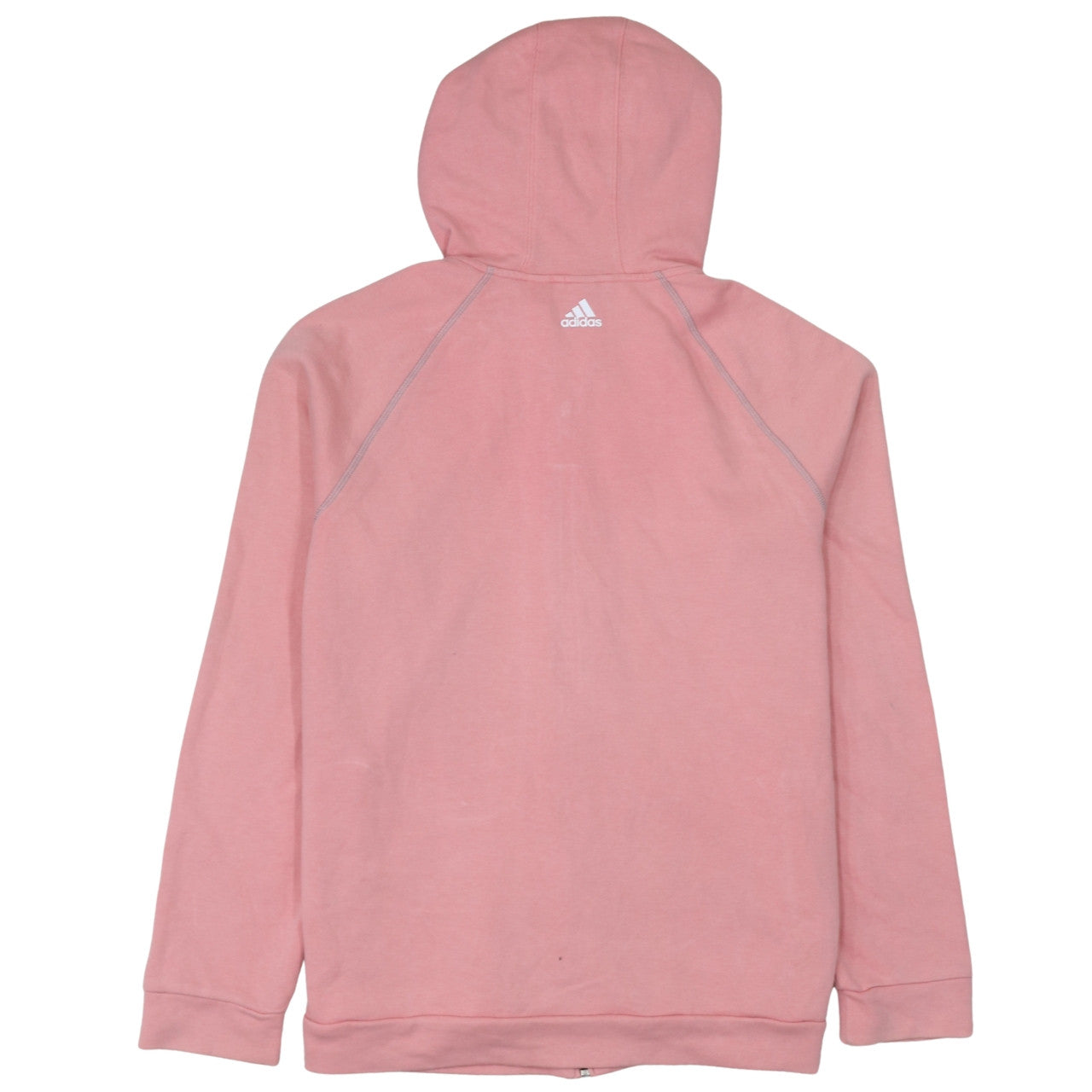 adidas Womens Pink Full Zip Hoodie XL Lightweight Logo Sportswear