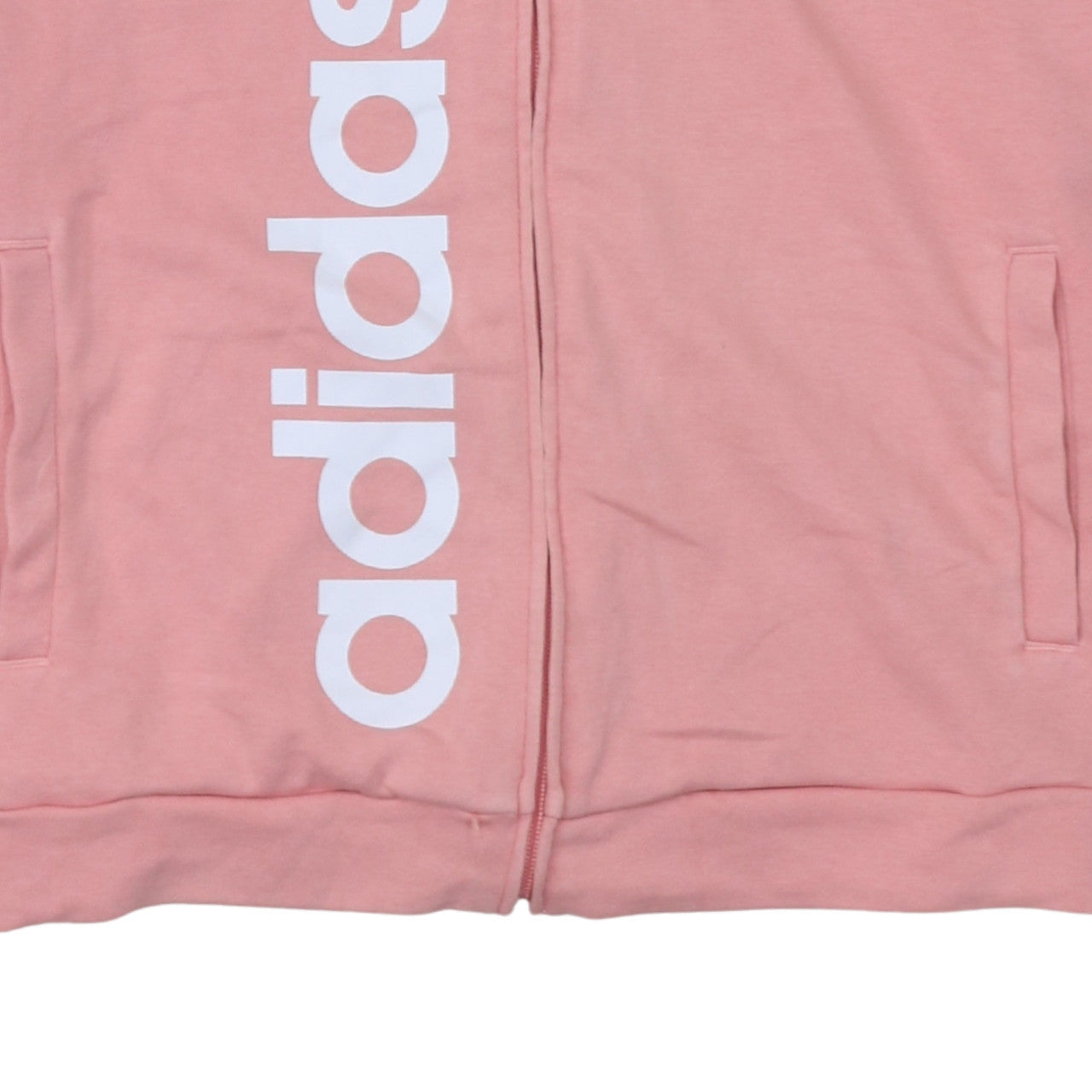 adidas Womens Pink Full Zip Hoodie XL Lightweight Logo Sportswear