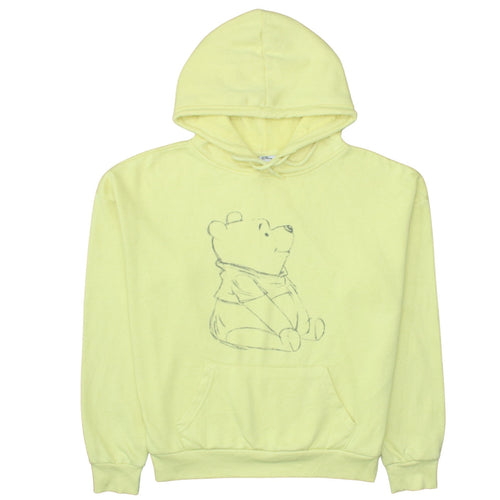 Disney Winnie the Pooh Yellow Pullover Hoodie Womens Size S Primark