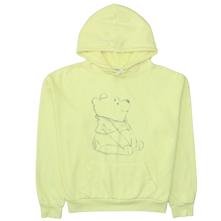 Disney Winnie the Pooh Yellow Pullover Hoodie Womens Size S Primark