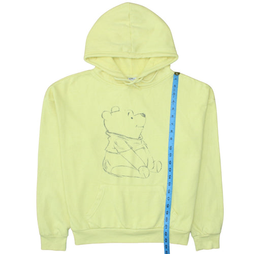 Disney Winnie the Pooh Yellow Pullover Hoodie Womens Size S Primark