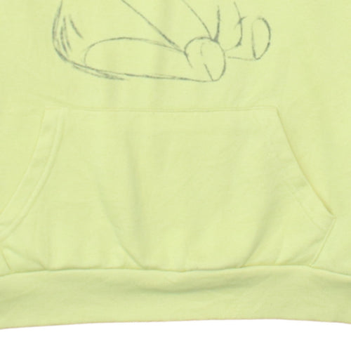 Disney Winnie the Pooh Yellow Pullover Hoodie Womens Size S Primark